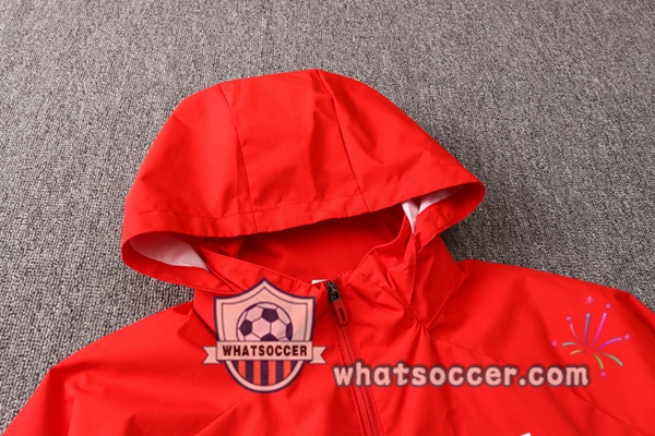 Juventus Red Windbreaker Hoodie 2020-2021