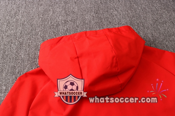Juventus Red Windbreaker Hoodie 2020-2021