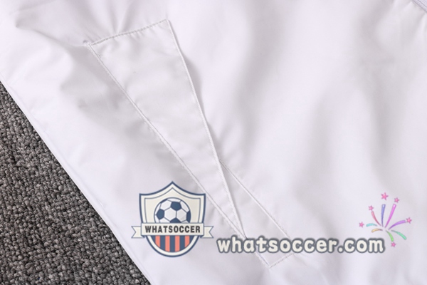 Real Madrid White Windbreaker Hoodie 2020-2021