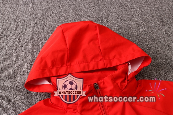 Real Madrid Red Windbreaker Hoodie 2020-2021