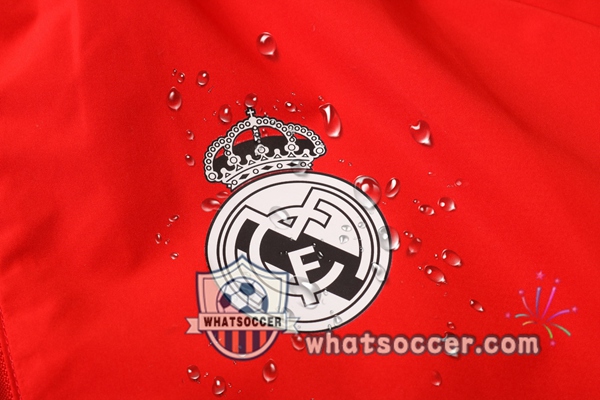 Real Madrid Red Windbreaker Hoodie 2020-2021