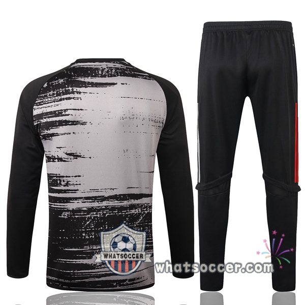 Survetement Foot Bayern Munich Black Gray Tracksuit 2020-2021