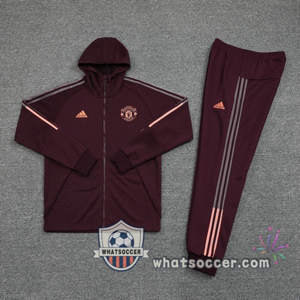 Manchester United Red Hooded Jacket 2020-2021