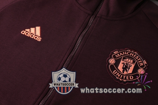 Manchester United Red Hooded Jacket 2020-2021
