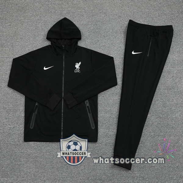 FC Liverpool Black Hooded Jacket 2020-2021