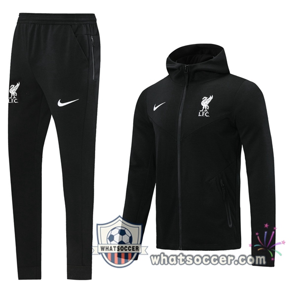 FC Liverpool Black Hooded Jacket 2020-2021