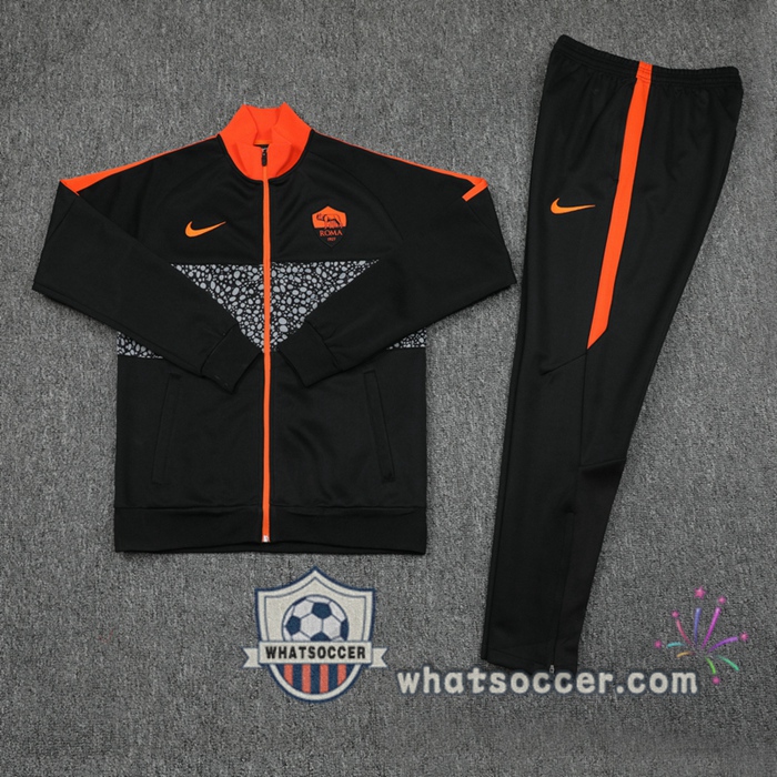AS Roma Black Training Jacket 2020-2021