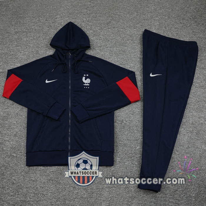 France Blue Royal Hooded Jacket 2020-2021