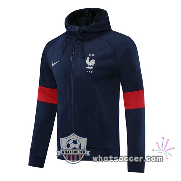 France Blue Royal Hooded Jacket 2020-2021