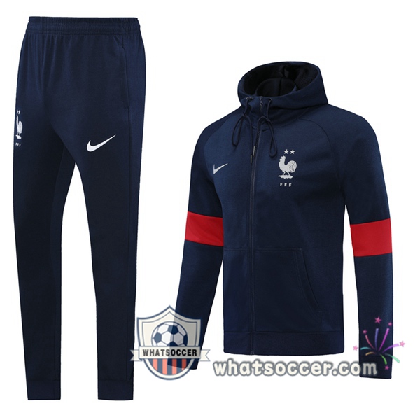 France Blue Royal Hooded Jacket 2020-2021