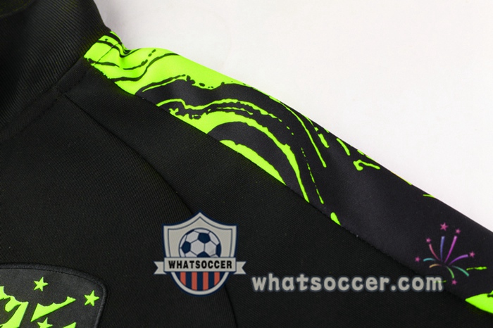 Atletico Madrid Black Green Training Jacket 2020-2021