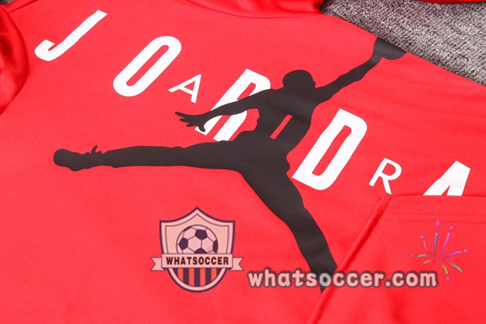 Pairis PSG Jordan Red Hooded Jacket 2020-2021