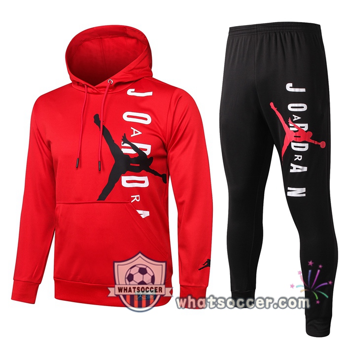 Pairis PSG Jordan Red Hooded Jacket 2020-2021