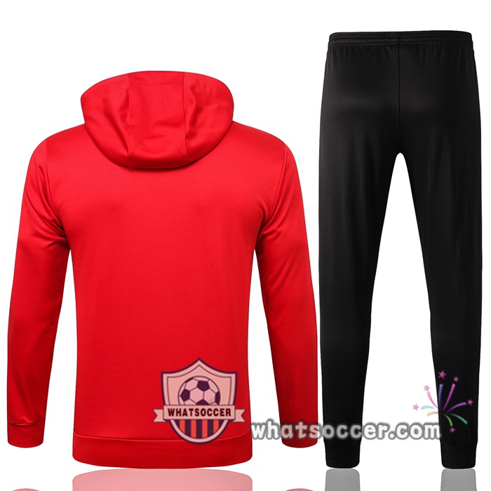 Pairis PSG Jordan Red Hooded Jacket 2020-2021