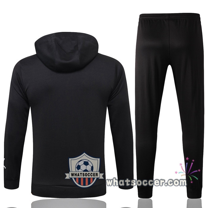 Pairis PSG Jordan Black Hooded Jacket 2020-2021