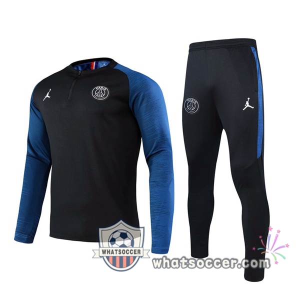 Pairis PSG Jordan Black Blue Tracksuit 2020-2021