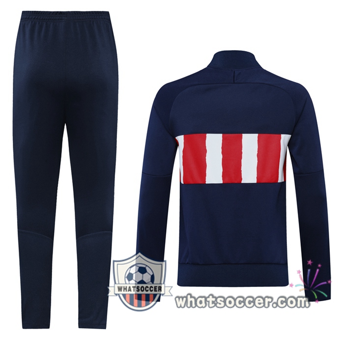 Atletico Madrid Blue Royal White Training Jacket 2020-2021