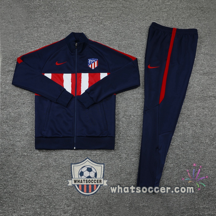Atletico Madrid Blue Royal White Training Jacket 2020-2021