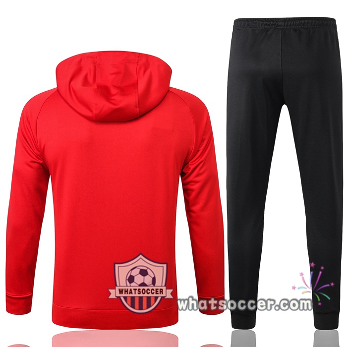 Pairis PSG Jordan Red Hooded Jacket 2020-2021