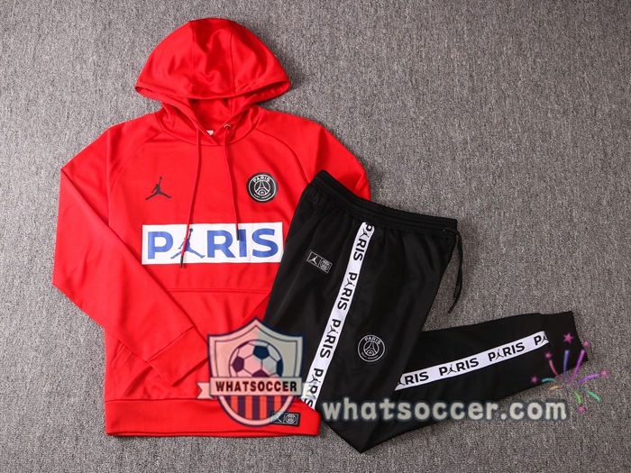 Pairis PSG Jordan Red Hooded Jacket 2020-2021