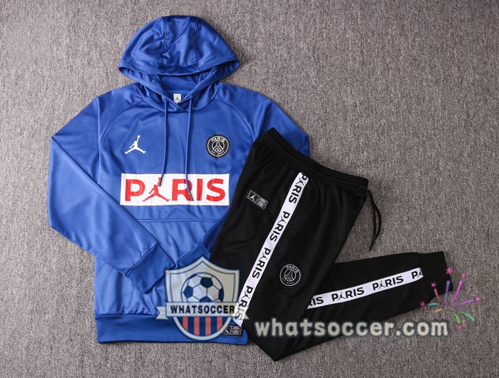 Pairis PSG Jordan Blue Hooded Jacket 2020-2021