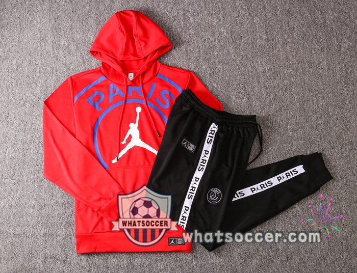 Pairis PSG Jordan Red Hooded Jacket 2020-2021