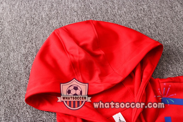 Pairis PSG Jordan Red Hooded Jacket 2020-2021