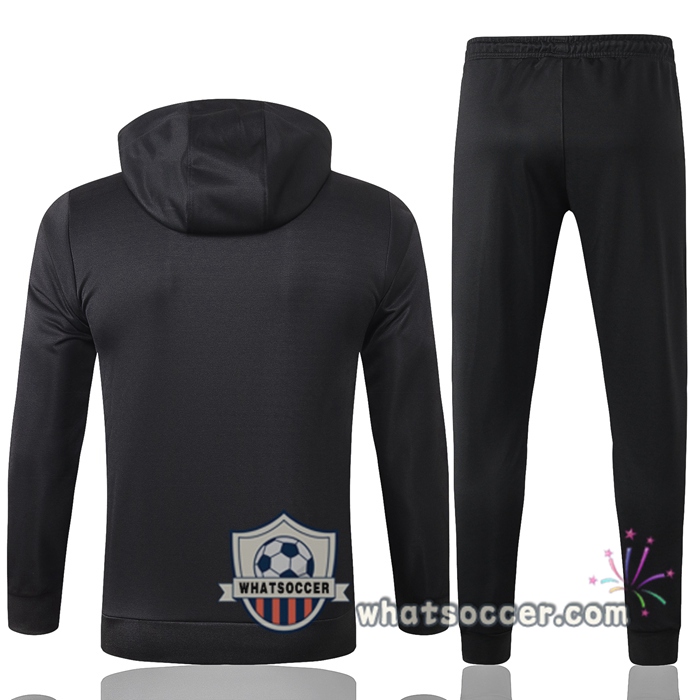 Pairis PSG Jordan Black Hooded Jacket 2020-2021