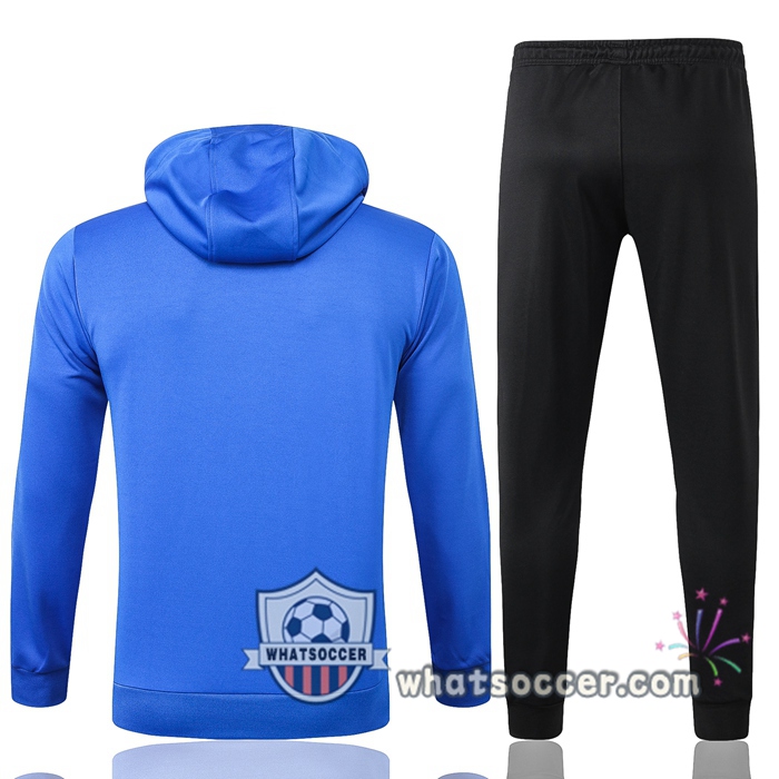 Pairis PSG Jordan Blue Hooded Jacket 2020-2021