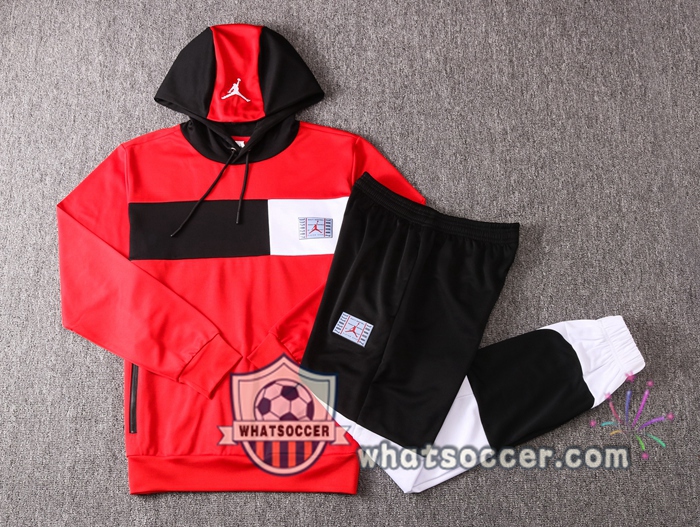 Pairis PSG Jordan Red Hooded Jacket 2020-2021