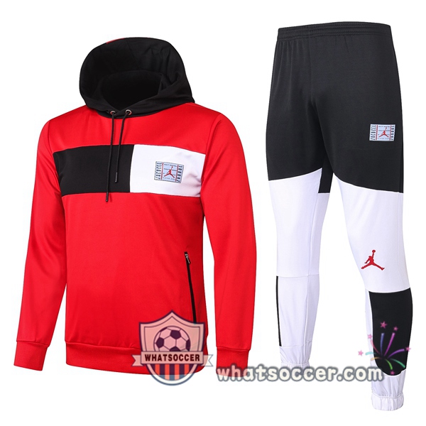 Pairis PSG Jordan Red Hooded Jacket 2020-2021