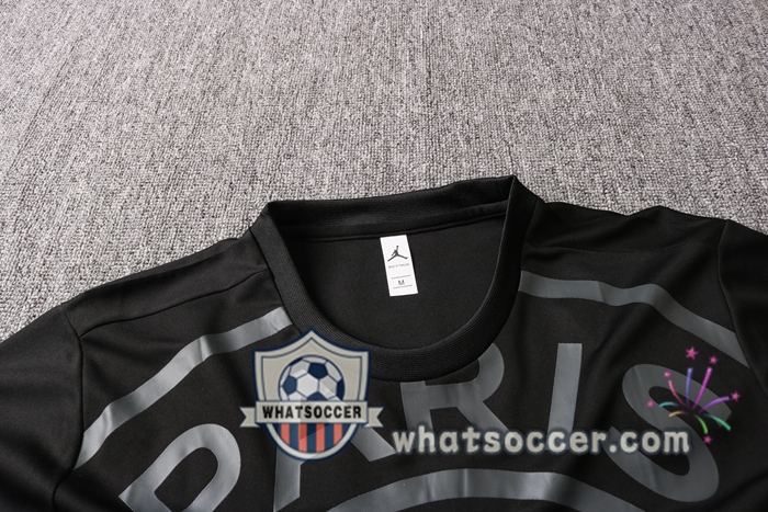 Paris PSG Jordan Black Training T-Shirt Suit 2020-2021
