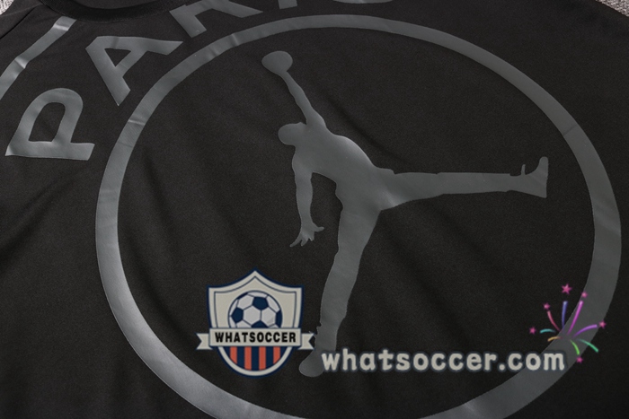 Paris PSG Jordan Black Training T-Shirt Suit 2020-2021