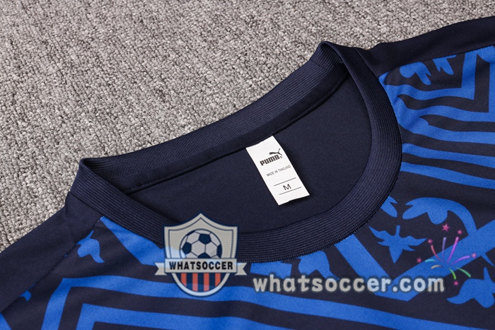 Italy + Pants Blue Royal Training T-Shirt Suit 2020-2021