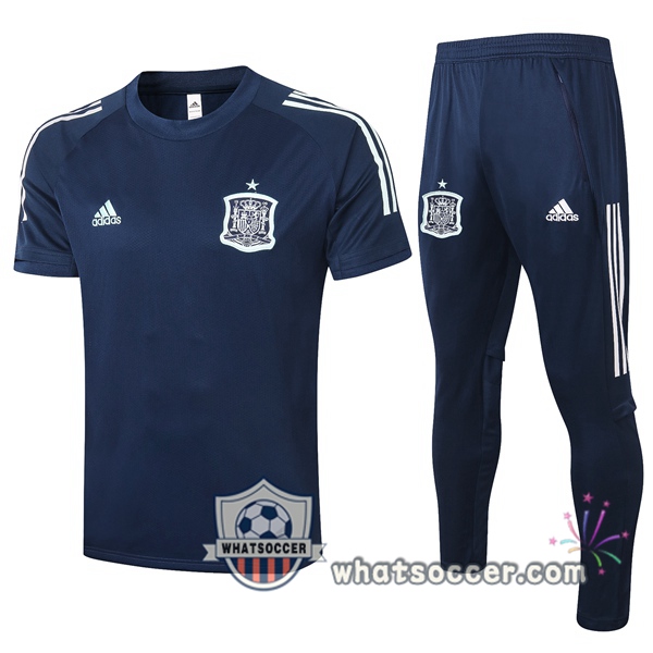 Spain + Pants Blue Royal Training T-Shirt Suit 2020-2021
