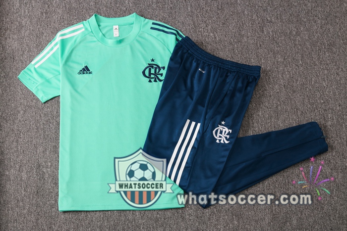 Flamengo + Pants Green Training T-Shirt Suit 2020-2021