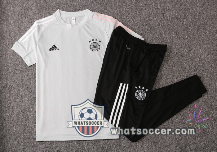 Germany + Pants Light Gray Training T-Shirt Suit 2020-2021
