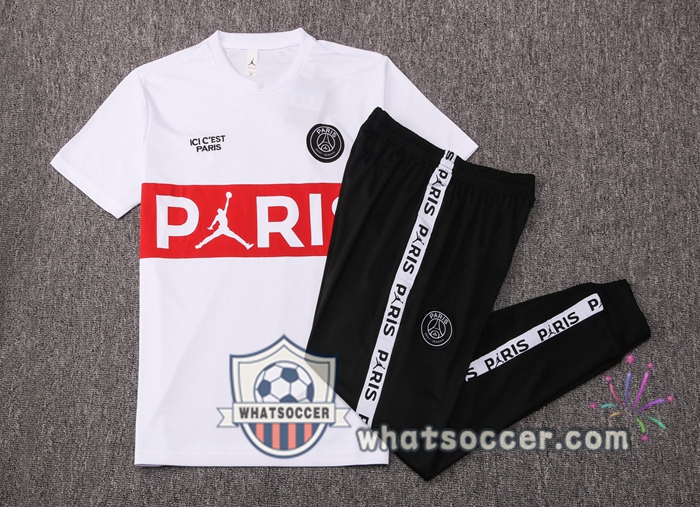 Paris PSG White Training T-Shirt Suit 2020-2021
