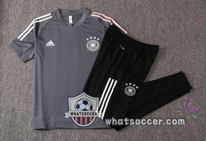 Germany + Pants Dark Gray Training T-Shirt Suit 2020-2021
