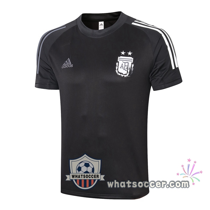 Argentina + Pants Black Training T-Shirt Suit 2020-2021