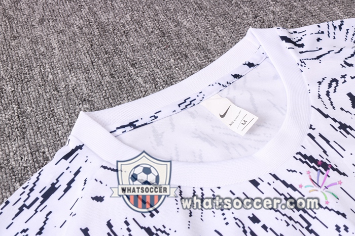 France + Pants Black White Training T-Shirt Suit 2020-2021