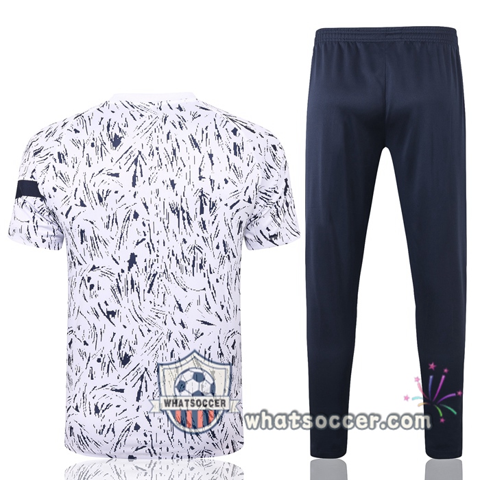 France + Pants Black White Training T-Shirt Suit 2020-2021