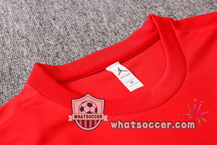 Paris PSG Jordan + Pants Red Training T-Shirt Suit 2020-2021
