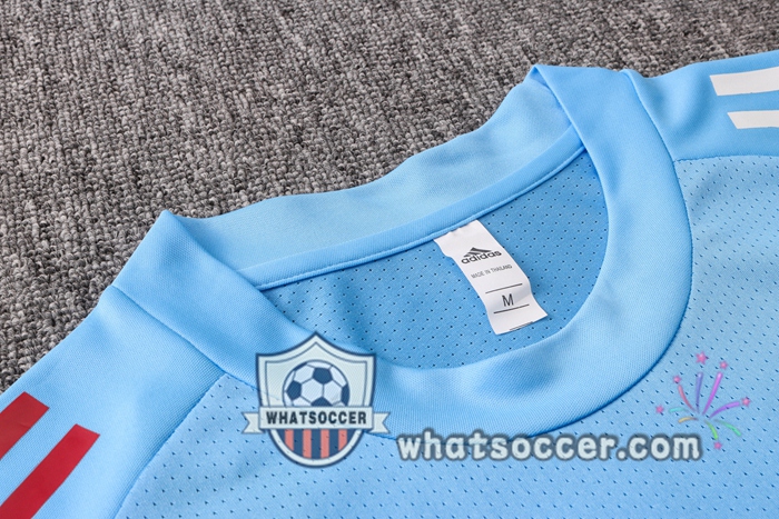 Real Madrid + Pants Light Blue Training T-Shirt Suit 2020-2021