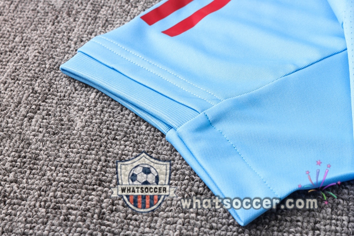 Real Madrid + Pants Light Blue Training T-Shirt Suit 2020-2021