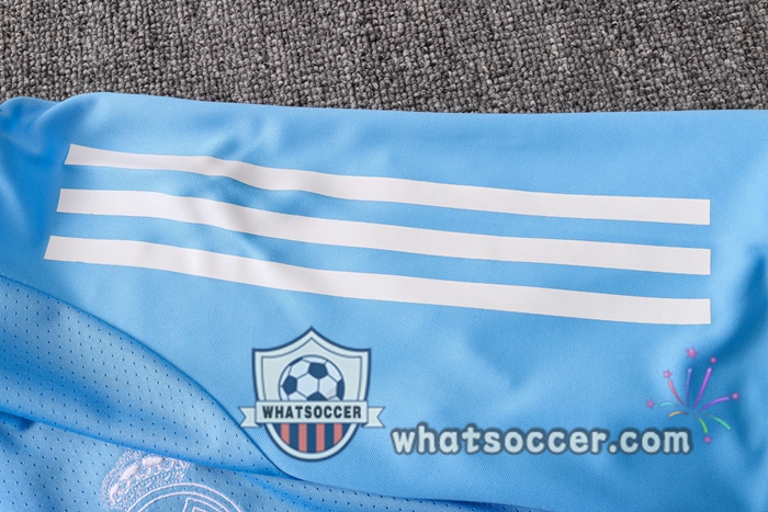 Real Madrid + Pants Light Blue Training T-Shirt Suit 2020-2021