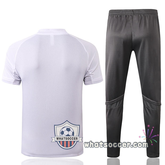 Real Madrid + Pants White Training T-Shirt Suit 2020-2021