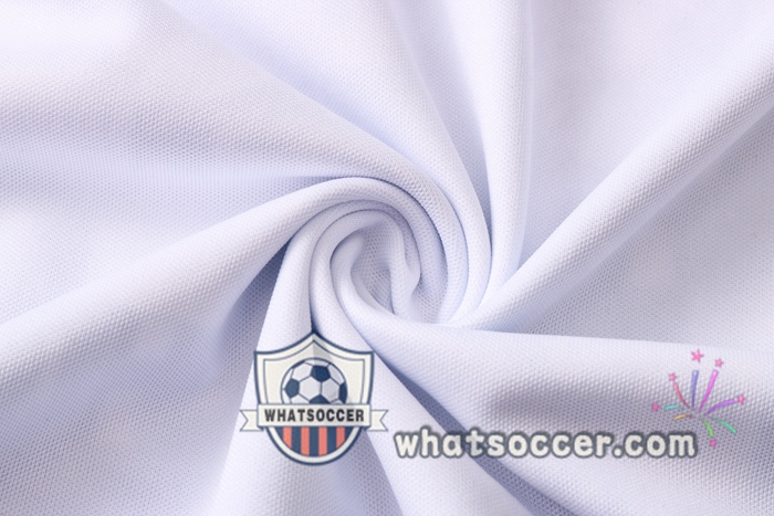 Olympique de Marseille + Pants White Blue Training T-Shirt Suit 2020-2021
