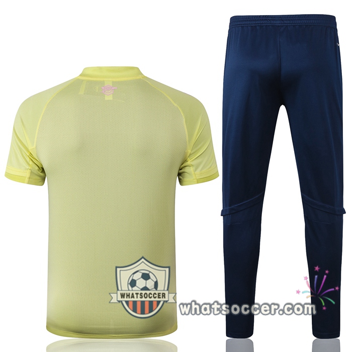 Arsenal + Pants Yellow Training T-Shirt Suit 2020-2021
