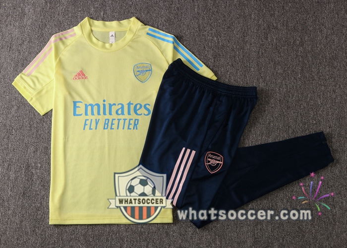 Arsenal + Pants Yellow Training T-Shirt Suit 2020-2021